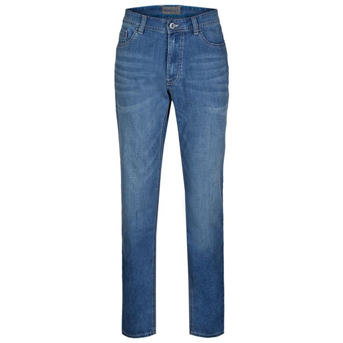 hattric | 5-Pocket-Jeans Hunter Crosshatch Denim | BLEACHED | Herren Jeans